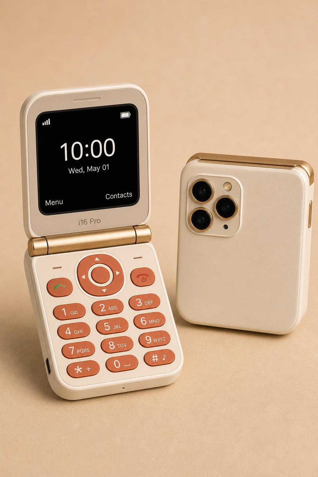 YOLO Flip Cream colourway, open showing keypad
