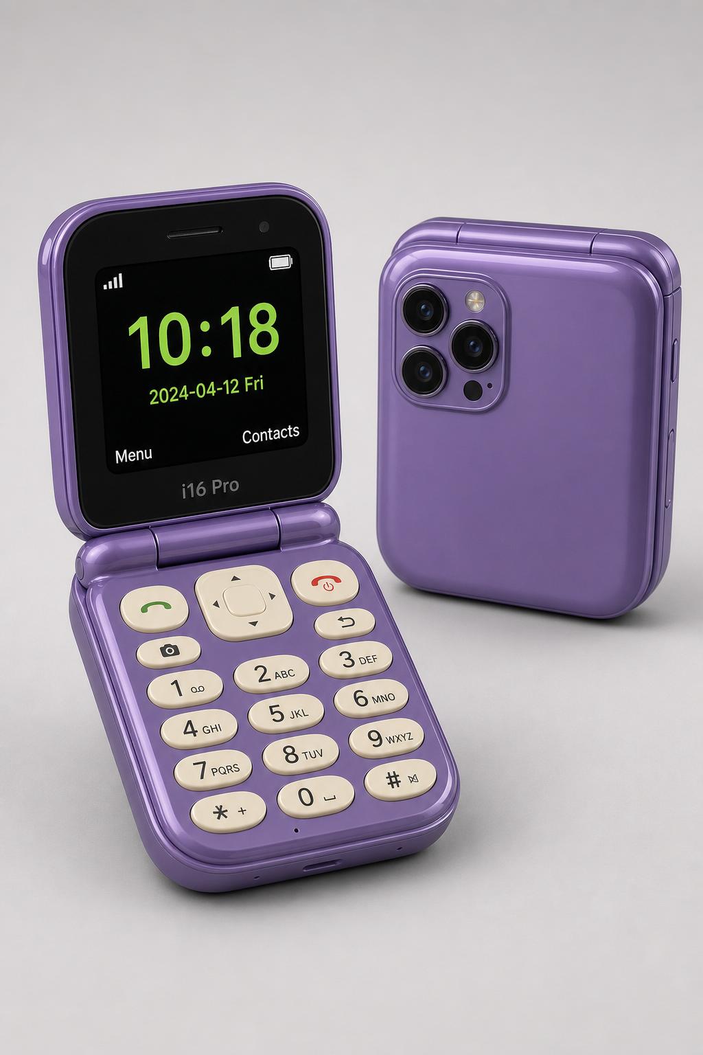 YOLO Flip Grape colourway, open showing keypad